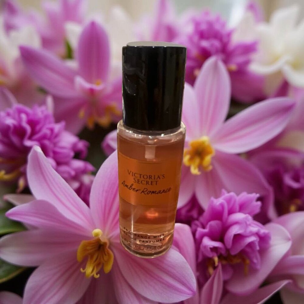 Victoria's Secret Amber Romance Fragrance Mist Body Spray – 2.5 oz Travel Size